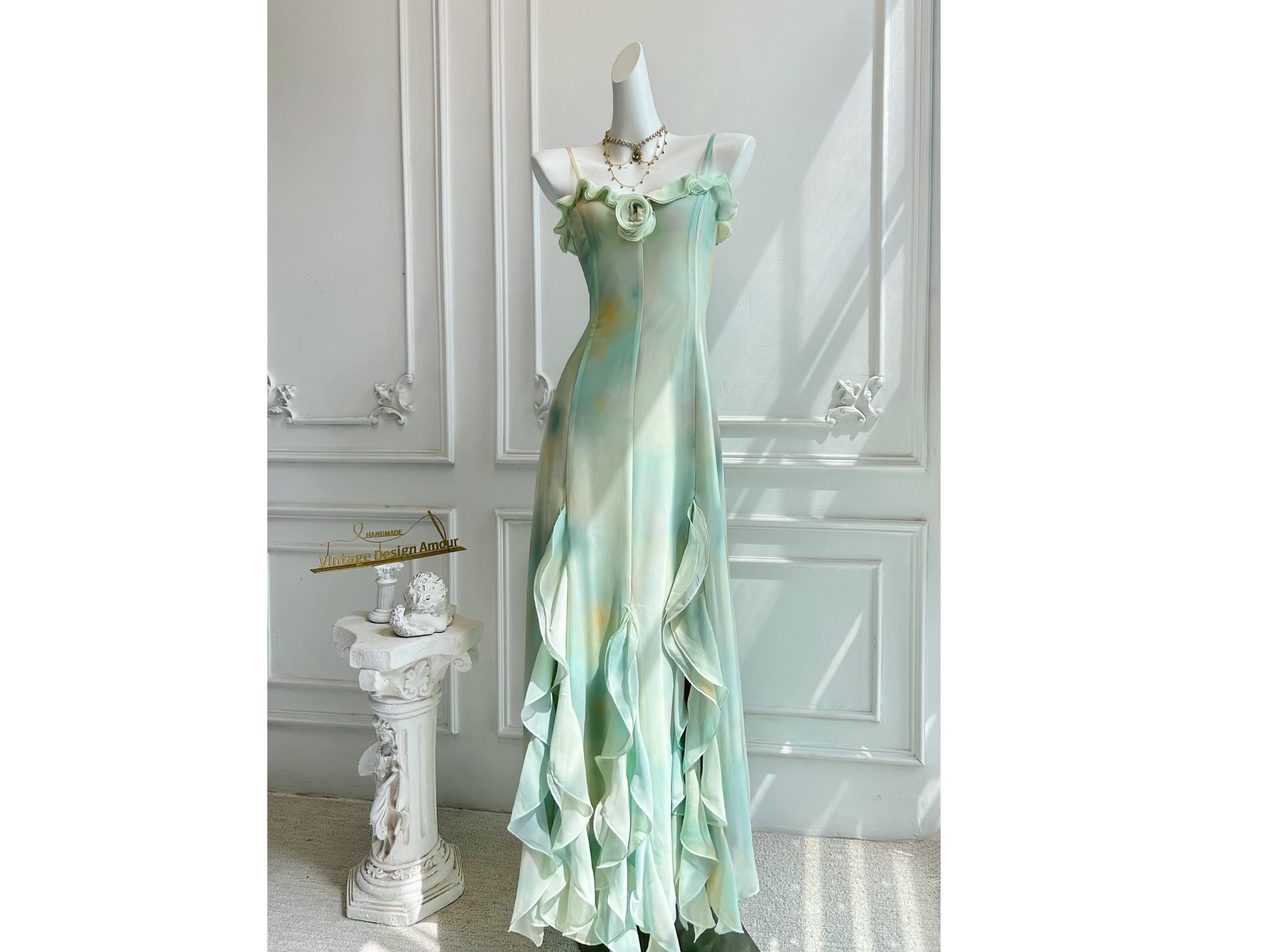 green jellyfish dress Women's Jellyfish Long Dress