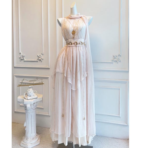 Vestido rosa de ensueño estilo hadas / Vestido largo de estética suave / Vestido largo etéreo con cintura fruncida / Vestido de hadas estilo cottagecore
