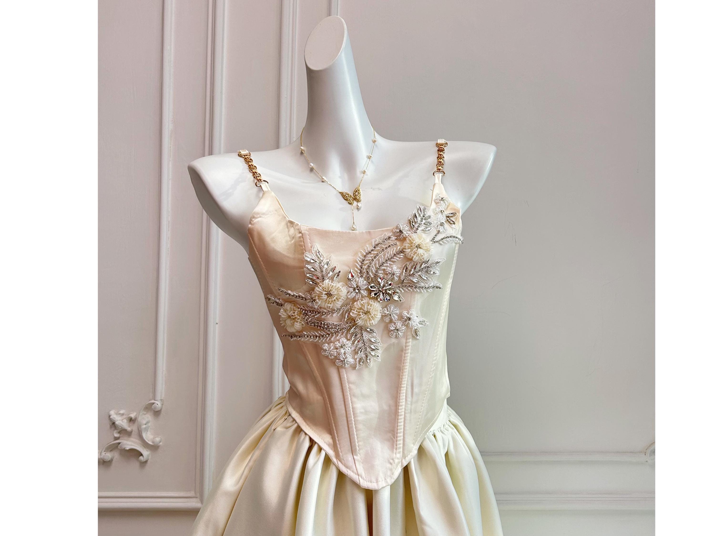 princess polly baby blue dress FanyFloss French halterneck sparkling diamond beaded waist dress light –  Lee Nhi Boutique main image 1