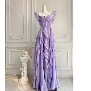 lavender homecoming dresses 2023 Plunging V-Neck Lavender Appliques Illusion Homecoming Dress PD470 US8 / Custom Color main image 0