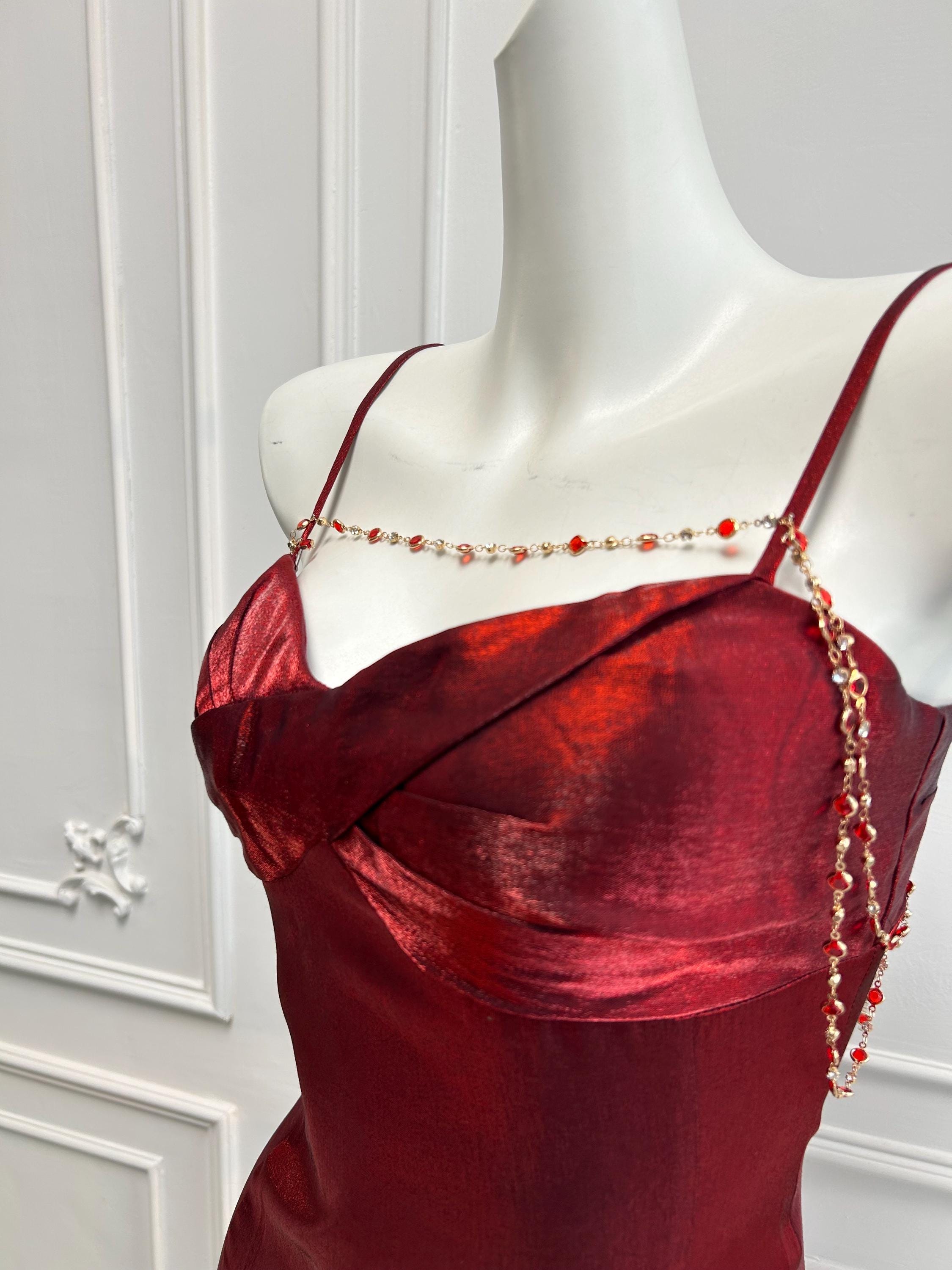 Red Ruffle Prom Dress Burgundy Red Ruffles Prom Dress - Etsy