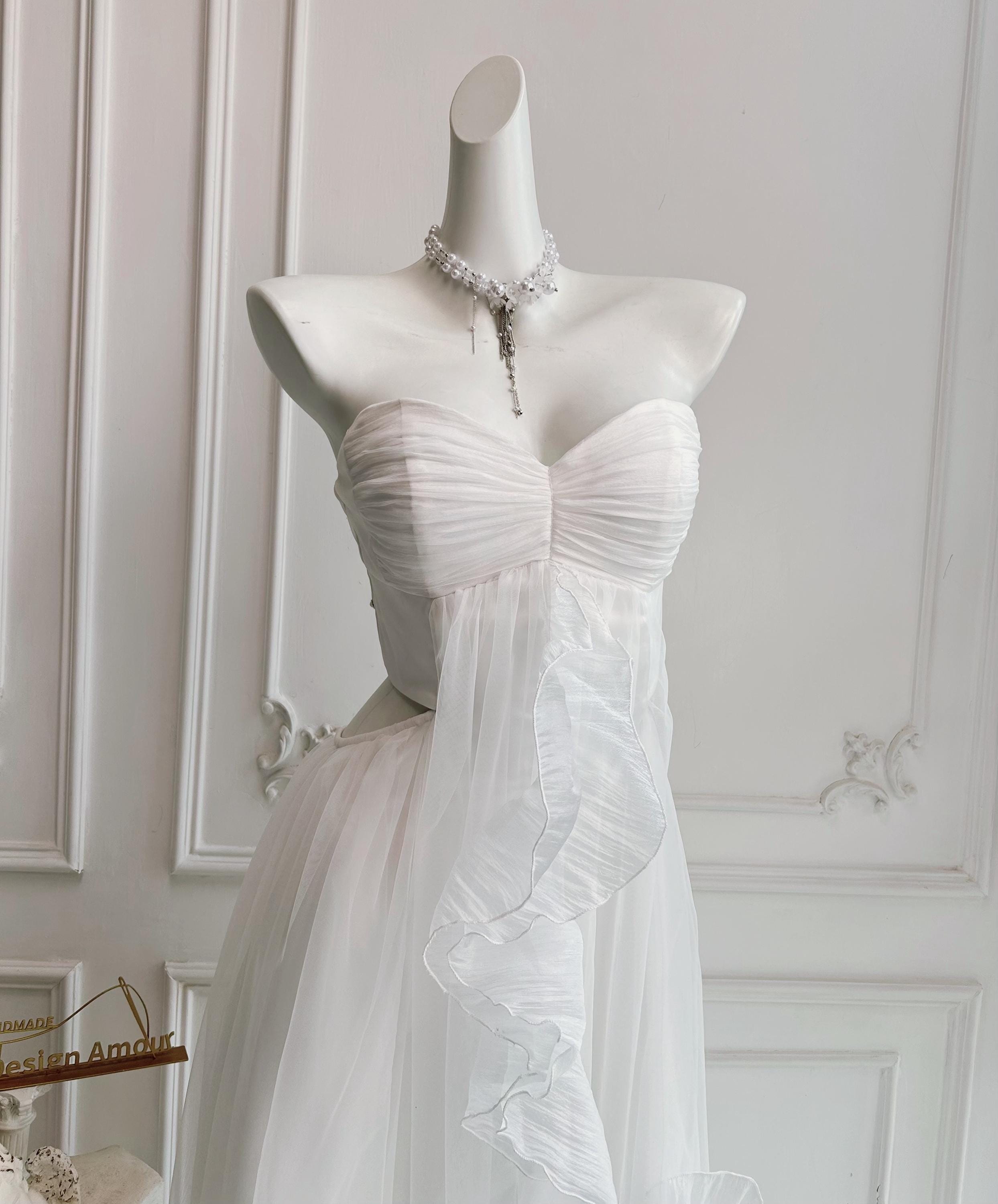 Handmade Waist Cut-out Wedding Dress - Etsy