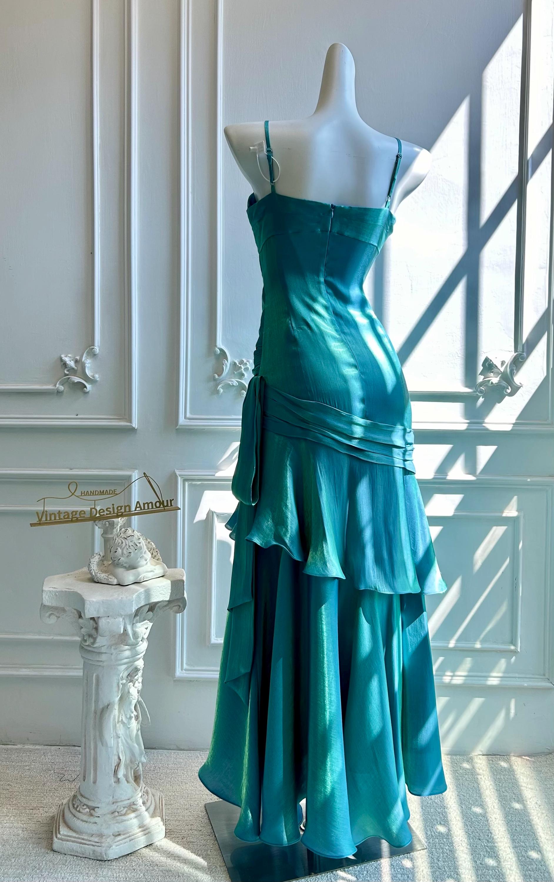 Handmade Beading Blue Mermaid Prom Dress - Etsy