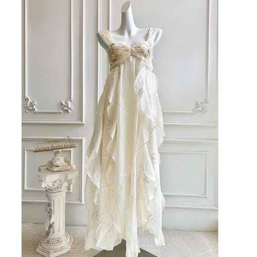 white midi dress with puff sleeves Puff Sleeve Split Hem Midi Dress - Women's Formal & Casual Midi Dresses -  White - Dresses