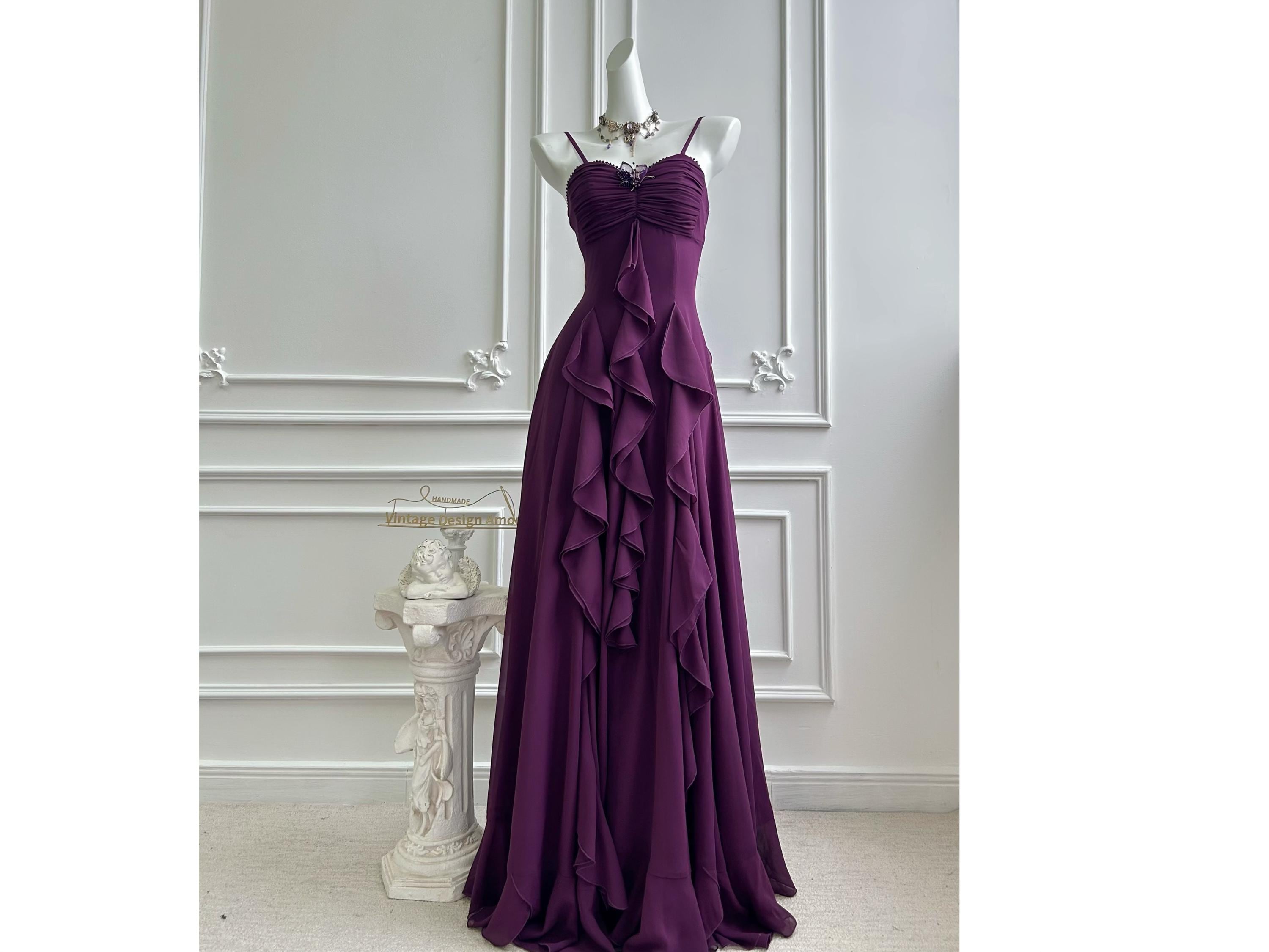 princess polly baby blue dress Dark Purple Bridesmaid Dress