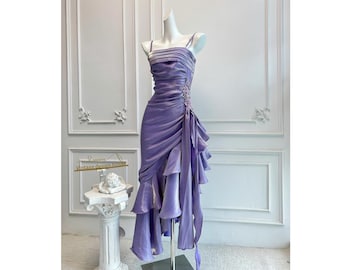 Handmade beading greece goddess mermaid prom dress