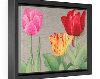 Tulips Gallery Canvas Wraps Horizontal Frame, Artwork for Wall Decoration, Creative Present, Friendship Gift, Gift for Friend, Birthday Gift