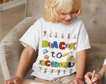 Back To School Shirt, Kids Cotton T-Shirt, First Day of School Outfit, Kids Back To School Shirt, Kids Softstyle Tee