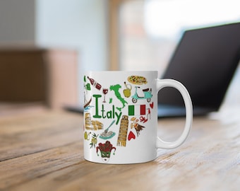 Italy Coffee Cup, Italy Gift, Italy Mug, Italy Souvenir, Mug Italian lifestyle, Ceramic Mug 11oz
