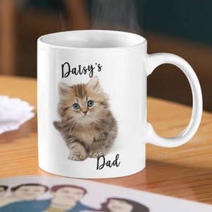 Personalized Cat Mug, Custom Cat Mom Cup, Gifts For Cat Lovers, Gift For Cat Mom, Cat Lady Gifts, Cat Lover Gift, Cat Coffee Mug 11oz image 3
