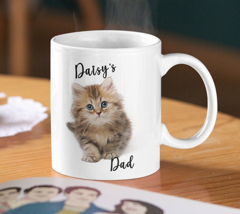 Personalized Cat Mug, Custom Cat Mom Cup, Gifts For Cat Lovers, Gift For Cat Mom, Cat Lady Gifts, Cat Lover Gift, Cat Coffee Mug 11oz image 3