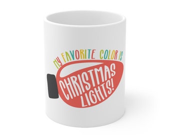 Christmas Lights Coffee Mug, Gift for Christmas for Friend, Funny Mug 11oz Christmas Gift, Beautiful Present for Friends, Him or Her