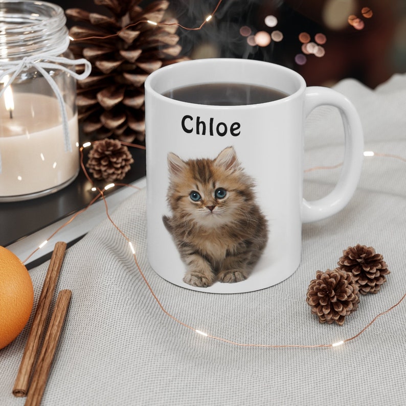Personalized Cat Mug, Custom Cat Mom Cup, Gifts For Cat Lovers, Gift For Cat Mom, Cat Lady Gifts, Cat Lover Gift, Cat Coffee Mug 11oz image 8