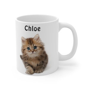 Personalized Cat Mug, Custom Cat Mom Cup, Gifts For Cat Lovers, Gift For Cat Mom, Cat Lady Gifts, Cat Lover Gift, Cat Coffee Mug 11oz image 6