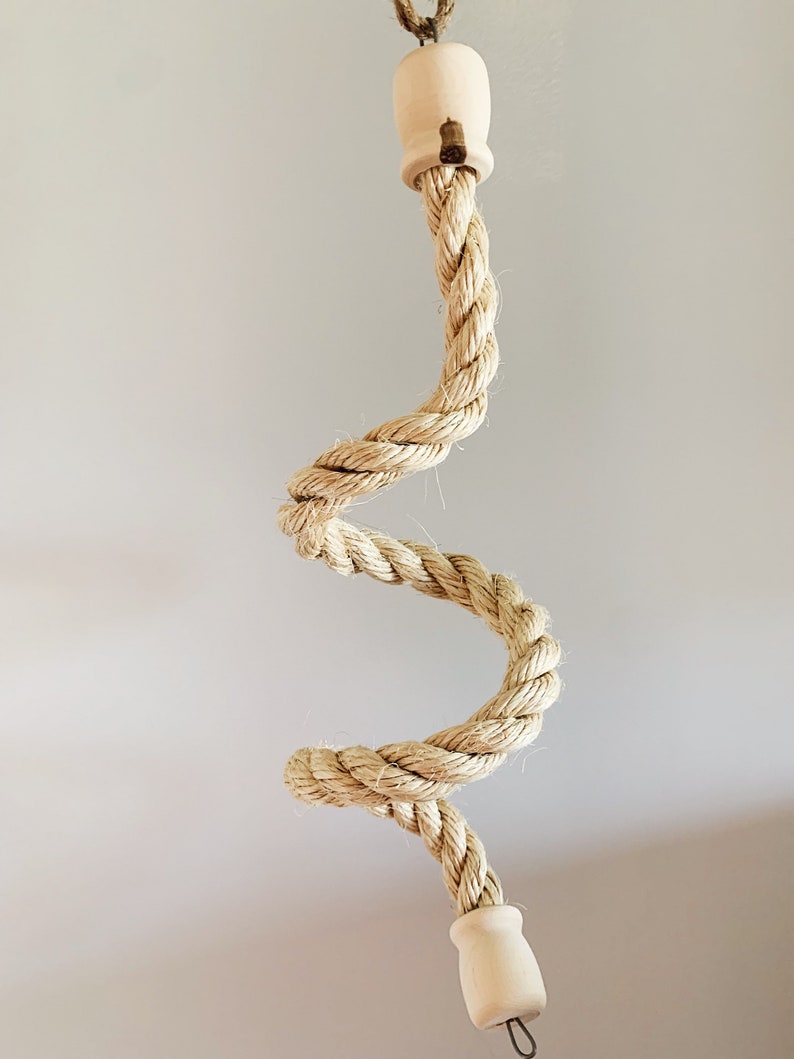 Natural Sisal Rope Pet Bird Boing Rope Perch for Small to Etsy