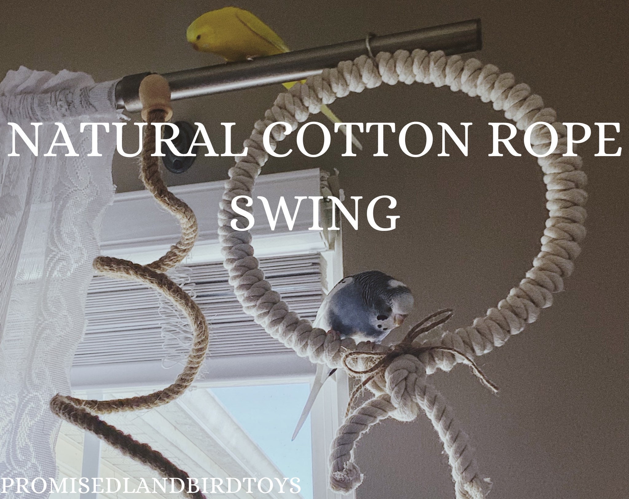 Bird Rope Perch Natural Cotton Rope Perch Bird Swing Bird 