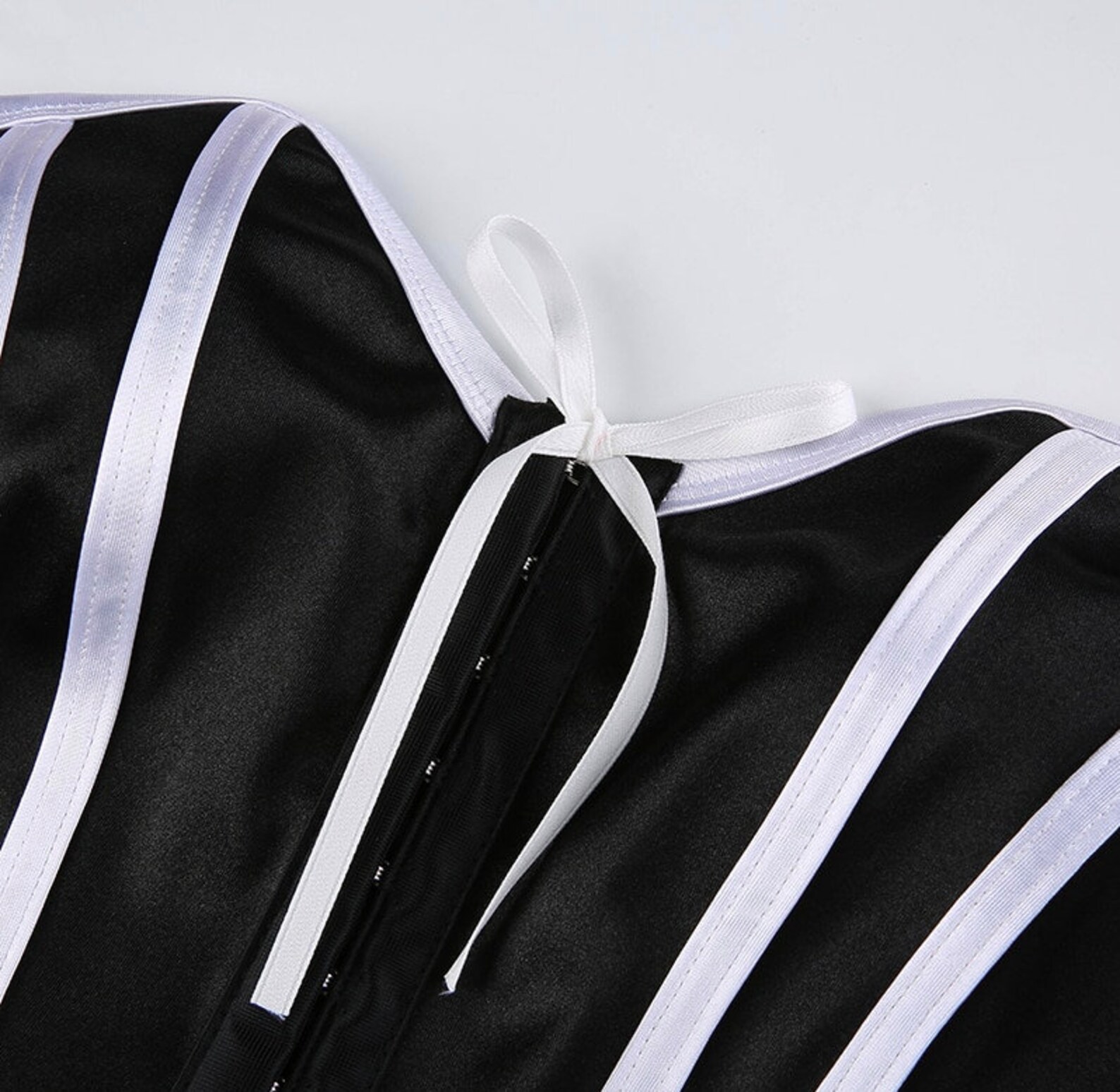 front tie corset