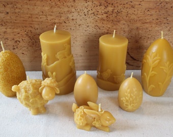 Beeswax candles Easter