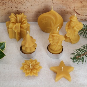 Beeswax candles Christmas, Christmas candles, handmade candles, organic candles, cast candles, Advent candles