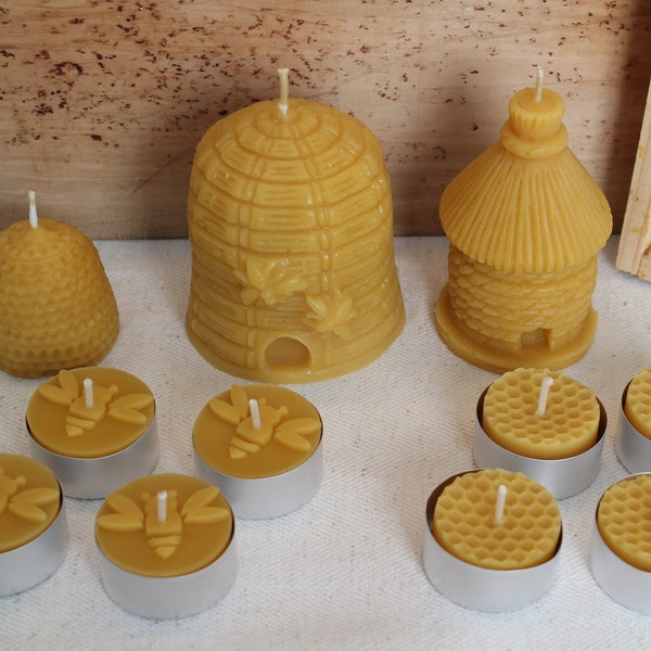 Beeswax candles, handmade candles, organic candles, cast candles