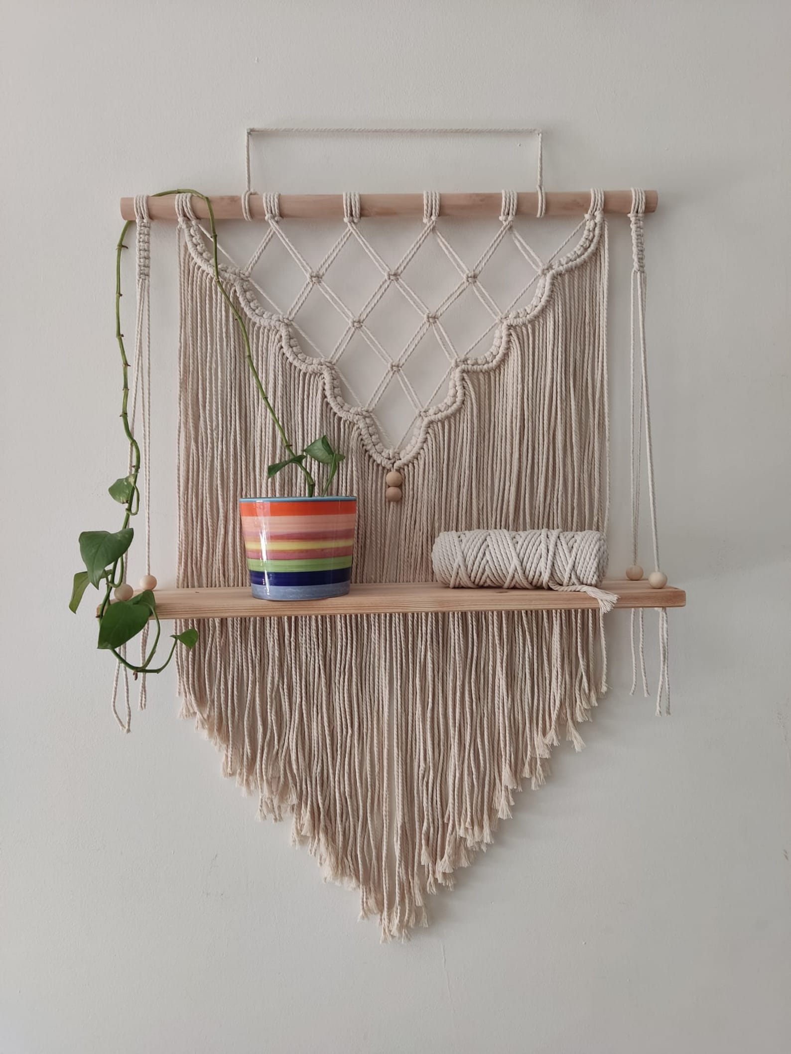 Macrame Shelf Wall Hanging - Etsy