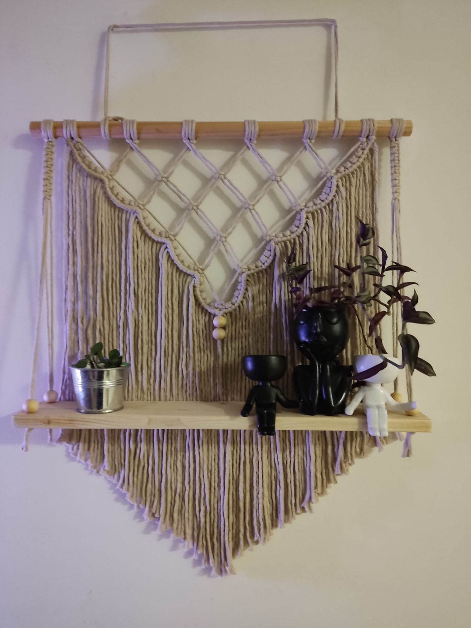 Macrame Shelf Wall Hanging - Etsy