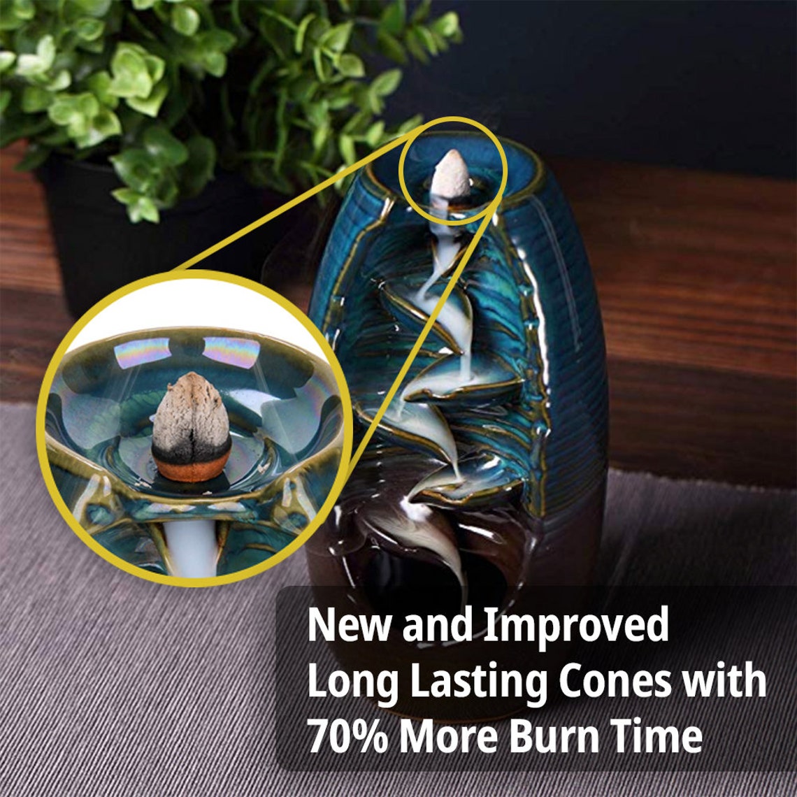 Incense Waterfall Premium Aromatherapy Cones Reduces Anxiety Etsy