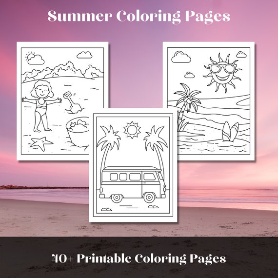 Summer Coloring Pages 48 Printable Summer Holiday Coloring