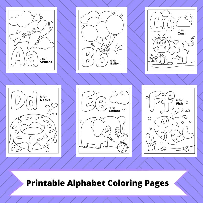 animal alphabet coloring pages printable alphabet coloring etsy ireland