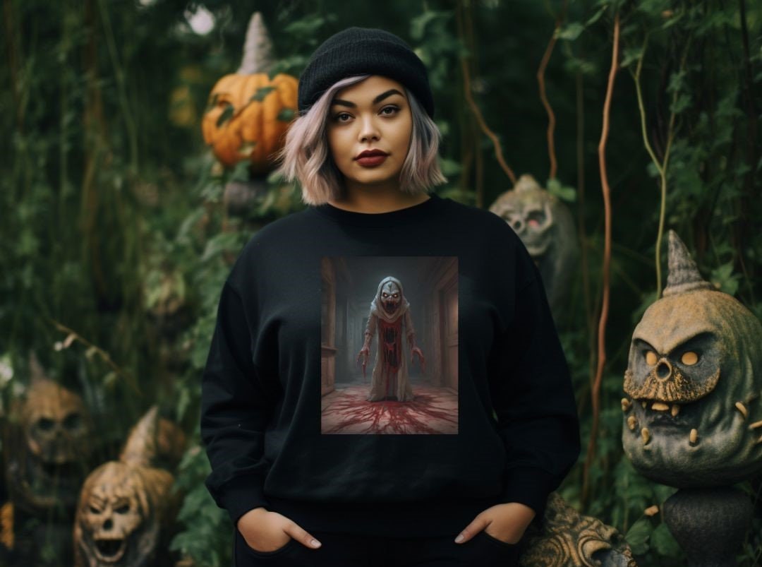 Horror Housekeeping Eerie Hotel Hell Oversized Pullover Etsy