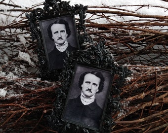 Nevermore - Darker Than Night - Edgar Allan Poe Earrings, Magnet, Pin, and Pendant Collection