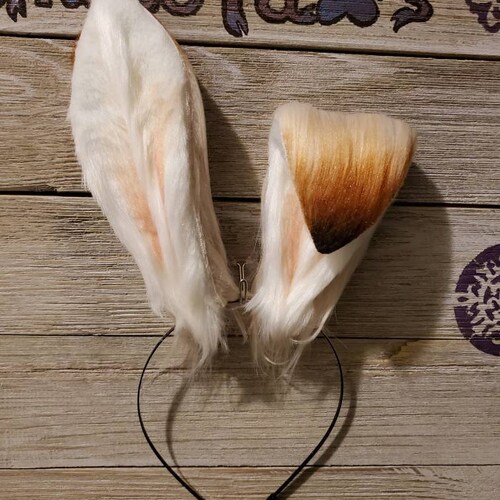 Kawaii White Bunny Ears and Tail Setwhitepink Rabbit Ears Etsy