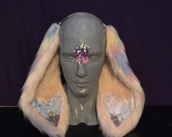 Custom Lop Rabbit Ears & Tail Cosplay Costume Accessories
