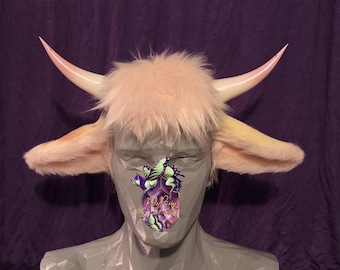 Cow / Bovine Ears & Horns - Cosplay Costume Customizable