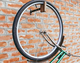Walnut Bike Rack Minimal Bicycle Bike Wall Hanger Mount Storage Bike Rack Bike Hanger