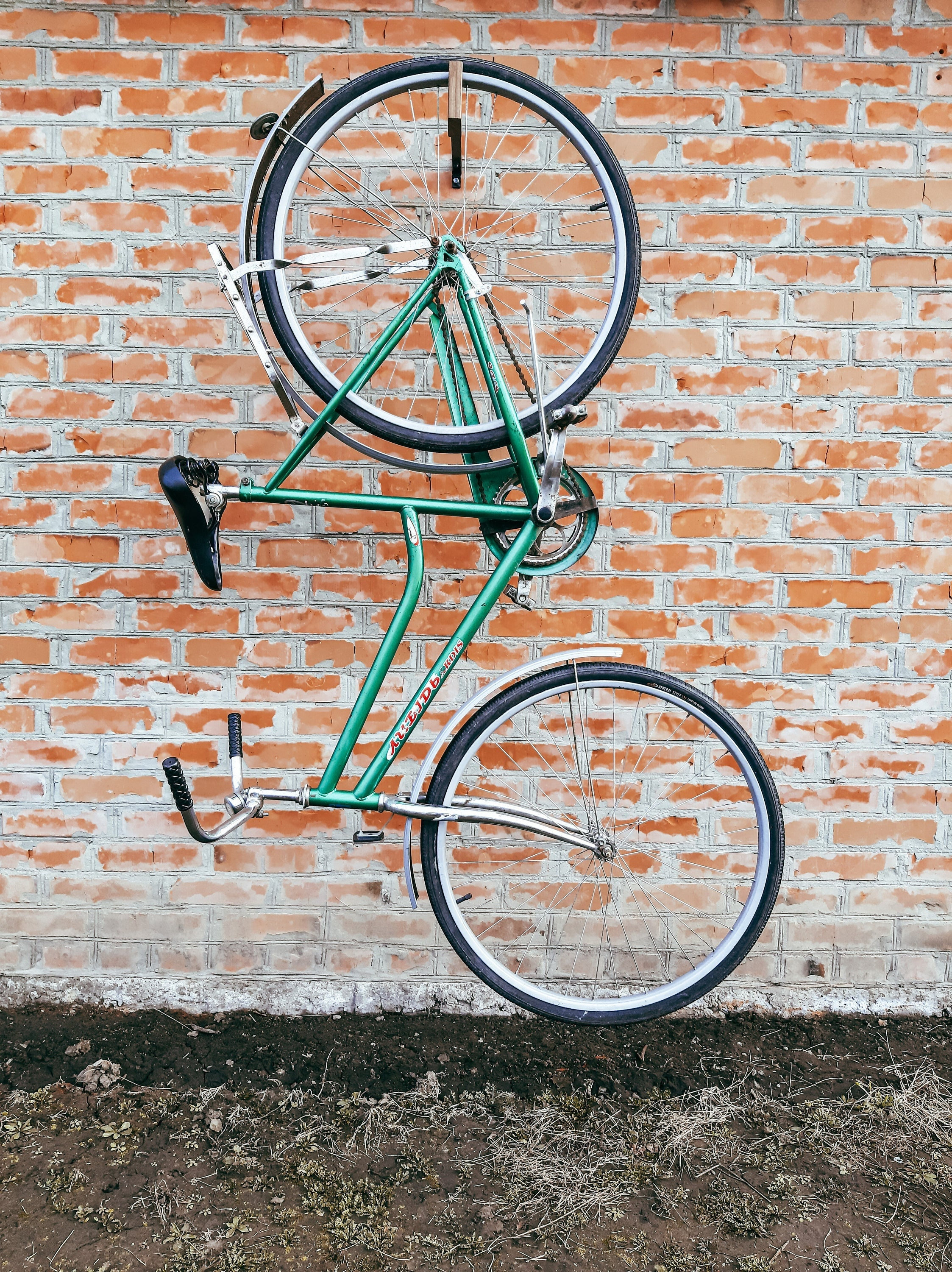 Vertical Bike Wall Mount Minimalist Walnut Minimal Bicycle - Etsy