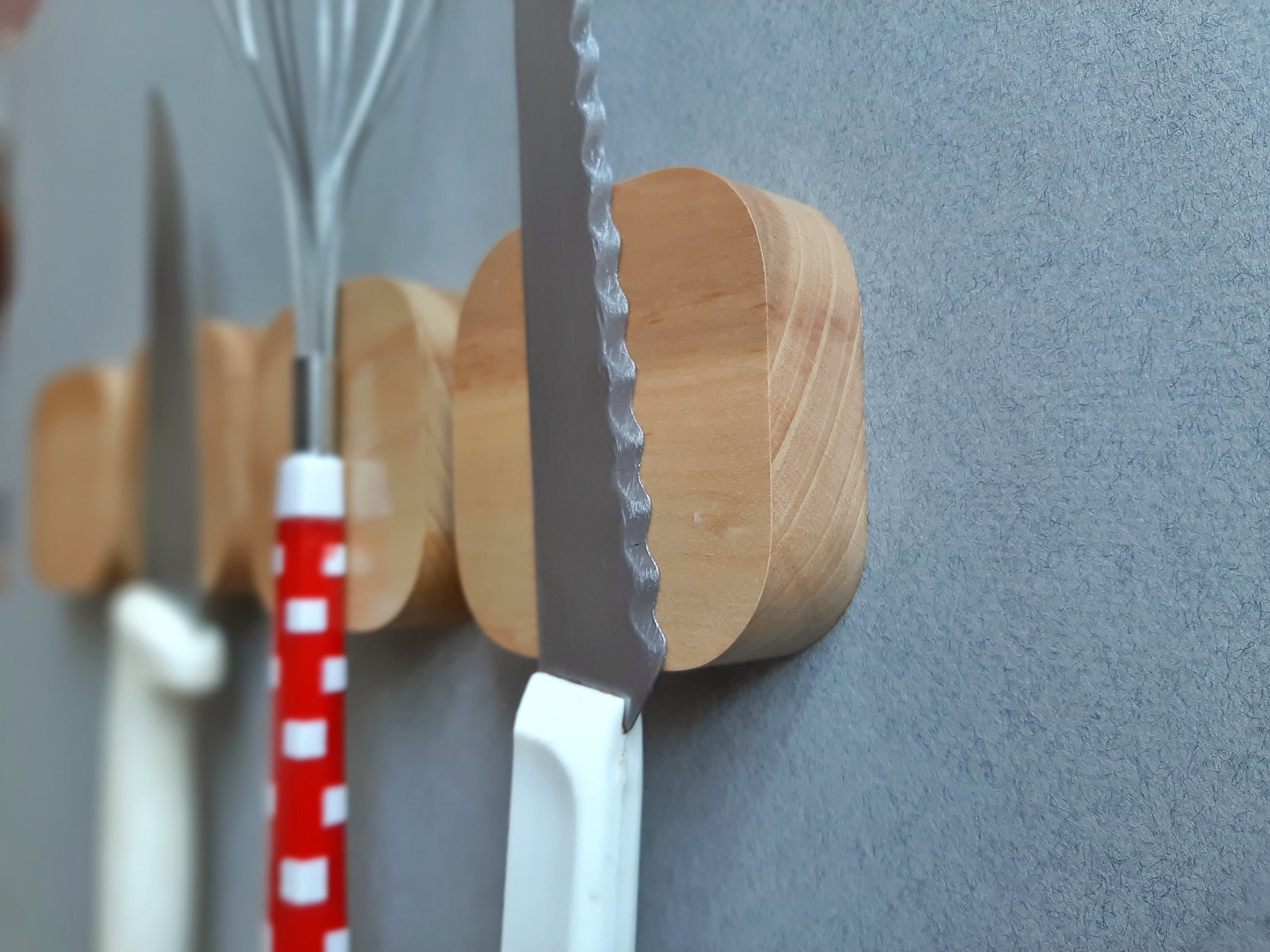 OAK Knife Holder for Wall no Drilling Etsy