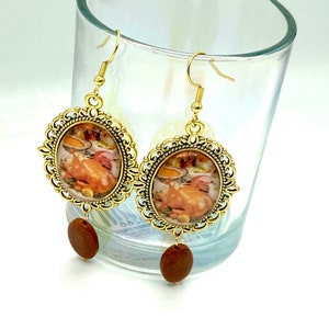 Turkey Dinner Thanksgiving Earrings, Vintage Kitsch, Nickel Free Jewelry, Retro Holiday Accessories, Clip On’s Available