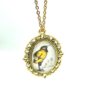 Dapper Gentleman Bird Necklace, Victorian Anthropomorphic Animal Pendant, Custom Made To Order, Nickel Free