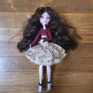 Ooak repainted Draculaura doll, elf doll