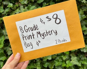 Linocut Print Mystery Pack 2 Pack of Original Designs 5 x 7 inch prints B Grade Mystery Pack