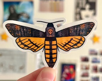 Death's-Head Hawkmoth Waterproof Sticker 3.5”x2”