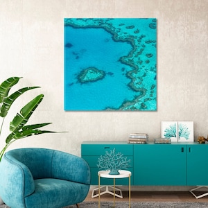 Herz Riff Kunst für Wand Dekoration Great Barrier Reef Australien Moderne Kunst Poster