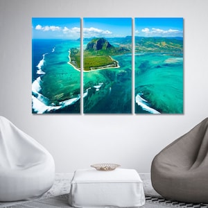 Mauritius Wall Art Large Canvas Mount Le Morne Brabant Multiple Sizes Print
