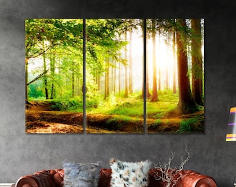 Beautiful Forest Large Canvas Print Poster Print Décor for Home & Office Decoration