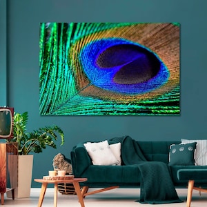 Peacock Feathers Canvas Print Peacock Feathers Wall Art for Room