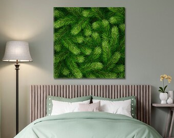 Christmas Tree Branches Art for Living Room Tree Canvas Wall Art Decor
