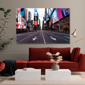 Manhattan Canvas Art Print, New York Art Print, Skyscrapers Canvas Home Wall Art Prints, Times Square Canvas Artwork
