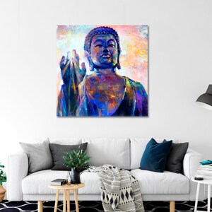 Buddha Art Canvas Print Religious Art Buddha Wall Art Decor For Room