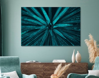 Impresión en lienzo de hojas, impresión artística de hojas, decoración de pared de hojas, póster de hojas